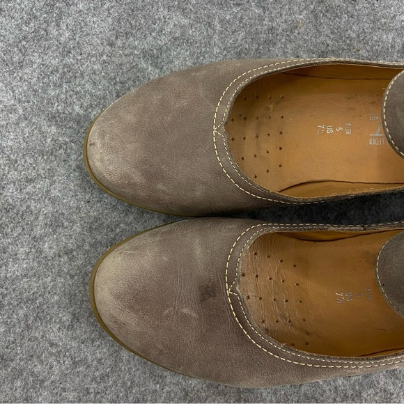 Mephisto Gorgeous Grey/Tan Leather Ballet Mary Jane Style Flats Women’s Size 7.5 - Picture 2 of 11